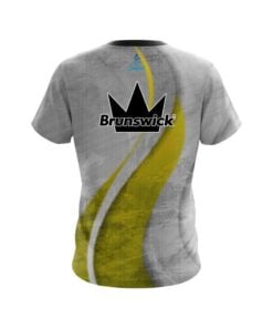 Alternative view of Brunswick Rough Edges Yellow CoolWick Bowling Jersey
