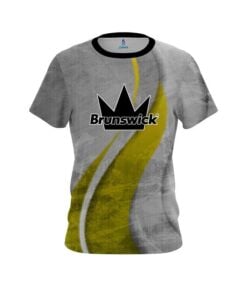 Brunswick Rough Edges Yellow CoolWick Bowling Jersey