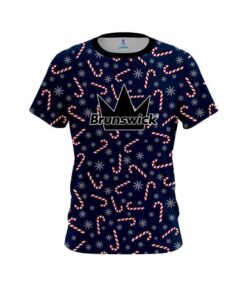 Brunswick Snowy Candy Cane CoolWick Bowling Jersey