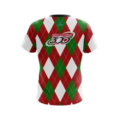 Columbia 300 Argyle Green CoolWick Bowling Jersey - Image 2