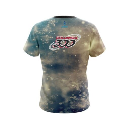 Columbia 300 Blurred Snowflakes CoolWick Bowling Jersey - Image 2
