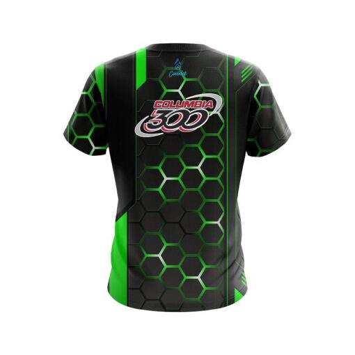 Columbia 300 Green Steel Comb CoolWick Bowling Jersey - Image 2
