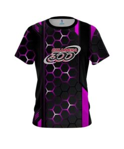Columbia 300 Pink Steel Comb CoolWick Bowling Jersey