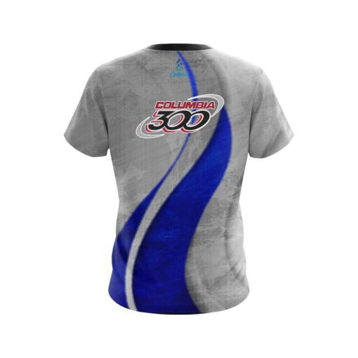 Columbia 300 Rough Edges Blue CoolWick Bowling Jersey - Image 2
