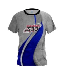 Columbia 300 Rough Edges Blue CoolWick Bowling Jersey