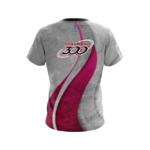 Columbia 300 Rough Edges Pink CoolWick Bowling Jersey - Image 2