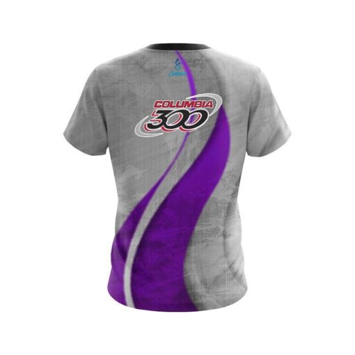 Columbia 300 Rough Edges Purple CoolWick Bowling Jersey - Image 2