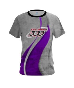 Columbia 300 Rough Edges Purple CoolWick Bowling Jersey