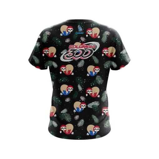 Columbia 300 Sloths Christmas Time CoolWick Bowling Jersey - Image 2