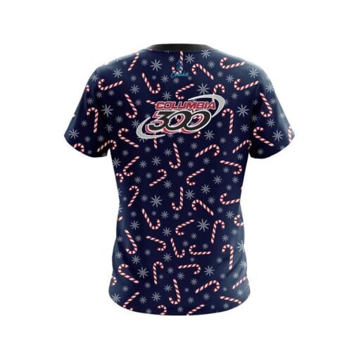 Columbia 300 Snowy Candy Cane CoolWick Bowling Jersey - Image 2