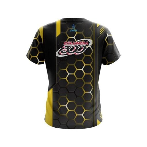 Columbia 300 Yellow Steel Comb CoolWick Bowling Jersey - Image 2
