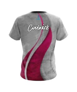 Alternative view of CoolWick Rough Edges Pink CoolWick Bowling Jersey