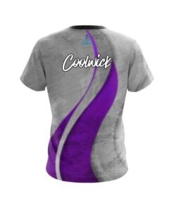 Alternative view of CoolWick Rough Edges Purple CoolWick Bowling Jersey