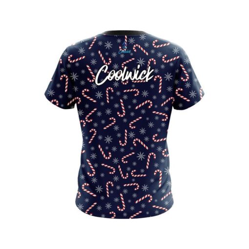 CoolWick Snowy Candy Cane CoolWick Bowling Jersey - Image 2