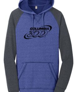 Columbia 300 Men's Rage Lightweight Fleece Raglan Grey Blue Hoodie