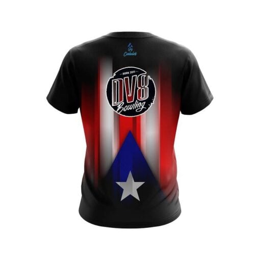 DV8 Puerto Rico Flag CoolWick Bowling Jersey - Image 2