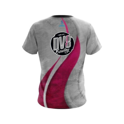 DV8 Rough Edges Pink CoolWick Bowling Jersey - Image 2