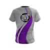 DV8 Rough Edges Purple CoolWick Bowling Jersey - Image 2
