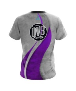 Alternative view of DV8 Rough Edges Purple CoolWick Bowling Jersey