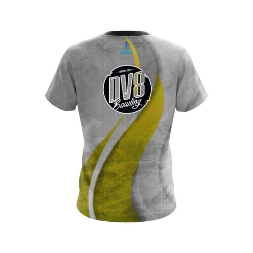 DV8 Rough Edges Yellow CoolWick Bowling Jersey - Image 2