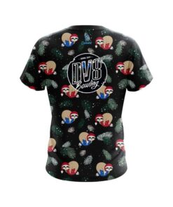 Alternative view of DV8 Sloths Christmas Time CoolWick Bowling Jersey