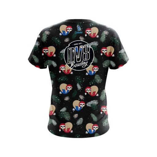 DV8 Sloths Christmas Time CoolWick Bowling Jersey - Image 2