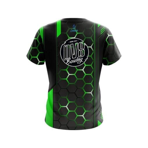 DV8 Green Steel Comb CoolWick Bowling Jersey - Image 2
