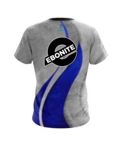 Alternative view of Ebonite Rough Edges Blue CoolWick Bowling Jersey