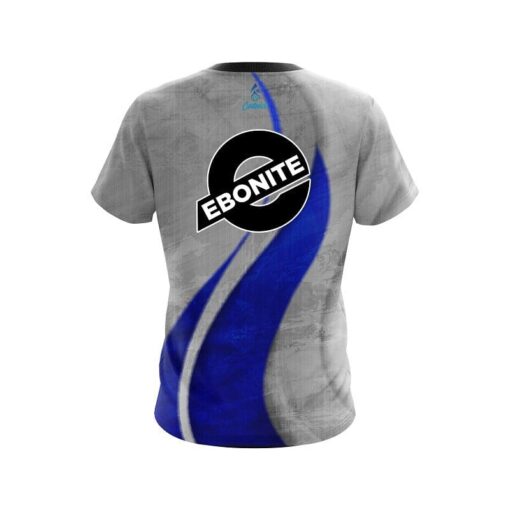 Ebonite Rough Edges Blue CoolWick Bowling Jersey - Image 2