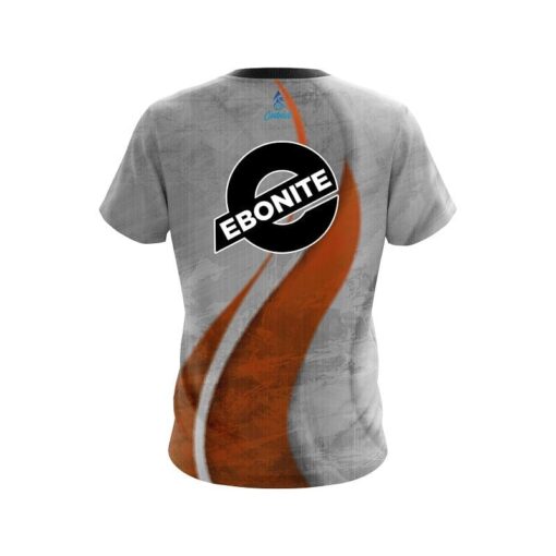 Ebonite Rough Edges Orange CoolWick Bowling Jersey - Image 2