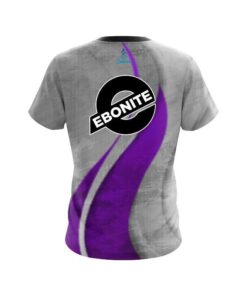 Alternative view of Ebonite Rough Edges Purple CoolWick Bowling Jersey