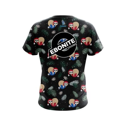 Ebonite Sloths Christmas Time CoolWick Bowling Jersey - Image 2