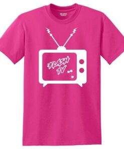 Flash Tv Pink Short Sleeve Coolwick Bowling T-Shirt
