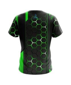 Alternative view of Plain Green Steel Comb CoolWick Bowling Jersey