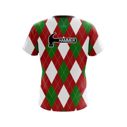 Hammer Argyle Green CoolWick Bowling Jersey - Image 2