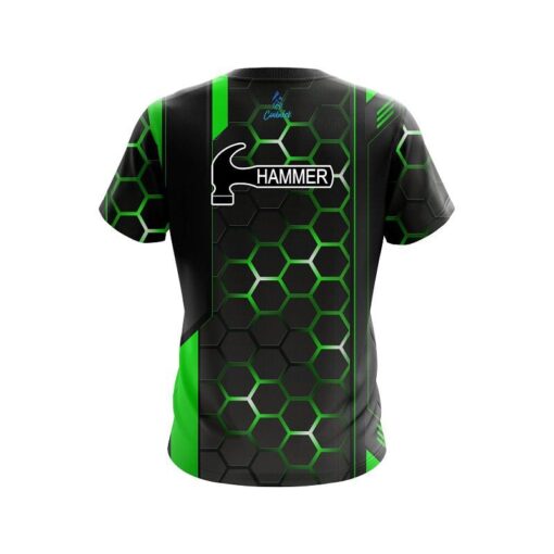 Hammer Green Steel Comb CoolWick Bowling Jersey - Image 2