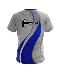Alternative view of Hammer Rough Edges Blue CoolWick Bowling Jersey