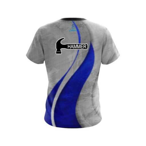 Hammer Rough Edges Blue CoolWick Bowling Jersey - Image 2