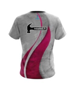 Alternative view of Hammer Rough Edges Pink CoolWick Bowling Jersey