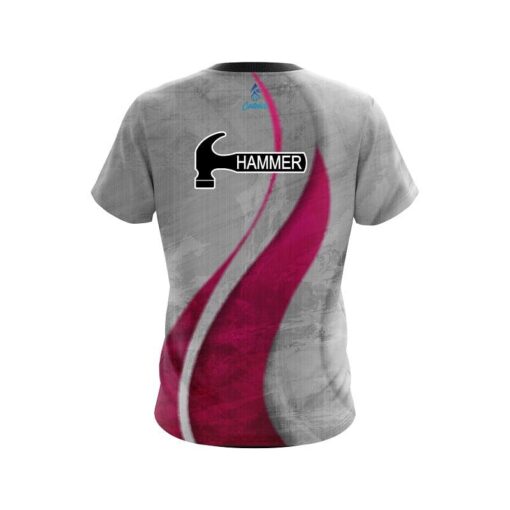 Hammer Rough Edges Pink CoolWick Bowling Jersey - Image 2