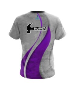 Alternative view of Hammer Rough Edges Purple CoolWick Bowling Jersey