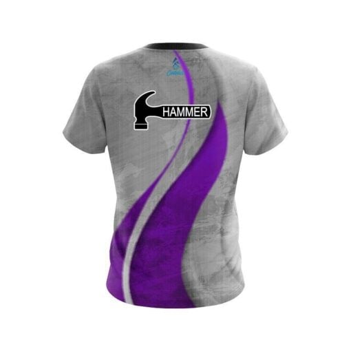 Hammer Rough Edges Purple CoolWick Bowling Jersey - Image 2