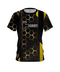 Hammer Yellow Steel Comb CoolWick Bowling Jersey