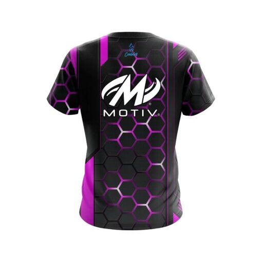 Motiv Pink Steel Comb CoolWick Bowling Jersey - Image 2