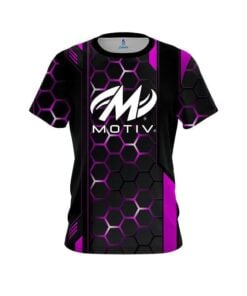 Motiv Pink Steel Comb CoolWick Bowling Jersey