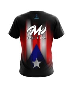 Alternative view of Motiv Puerto Rico Flag CoolWick Bowling Jersey
