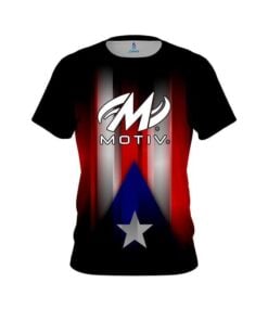 Motiv Puerto Rico Flag CoolWick Bowling Jersey