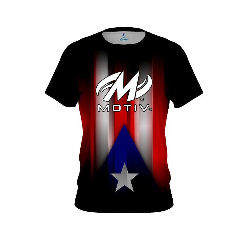 Motiv Puerto Rico Flag CoolWick Bowling Jersey
