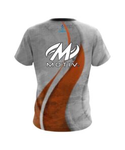 Alternative view of Motiv Rough Edges Orange CoolWick Bowling Jersey