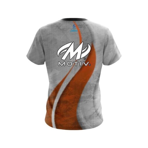 Motiv Rough Edges Orange CoolWick Bowling Jersey - Image 2